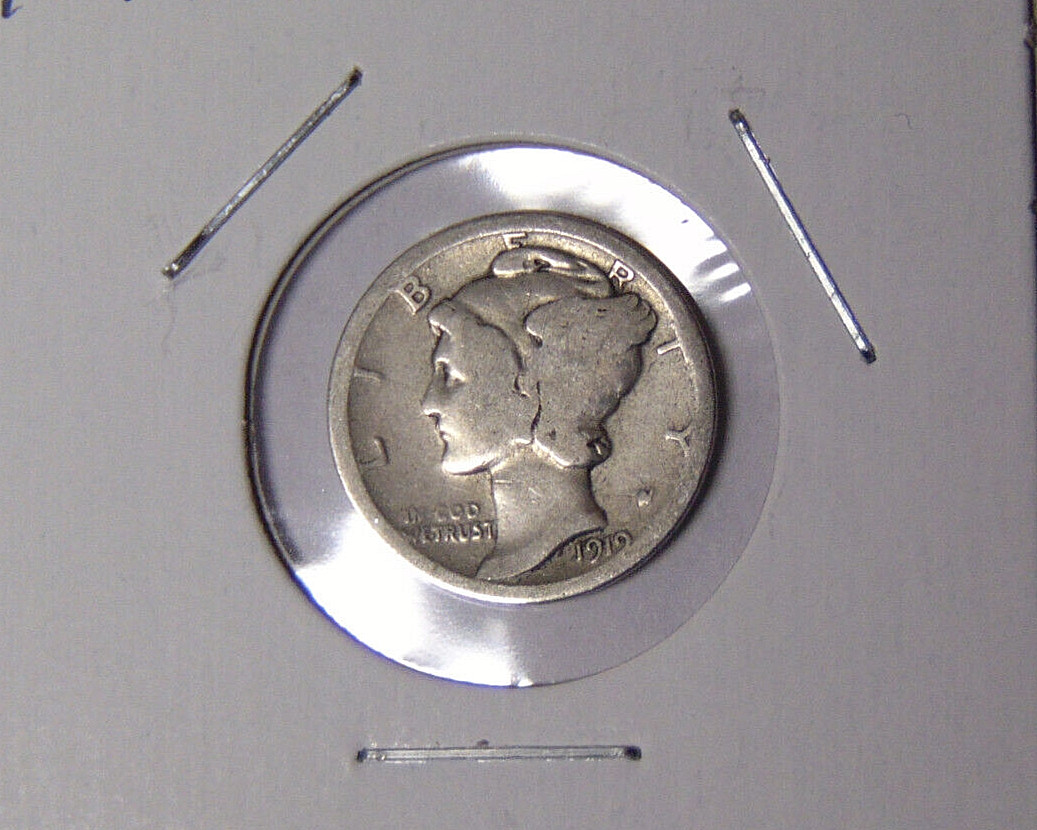 1919-P Mercury Silver Dime Circulated Philadelphia Mint (91922)