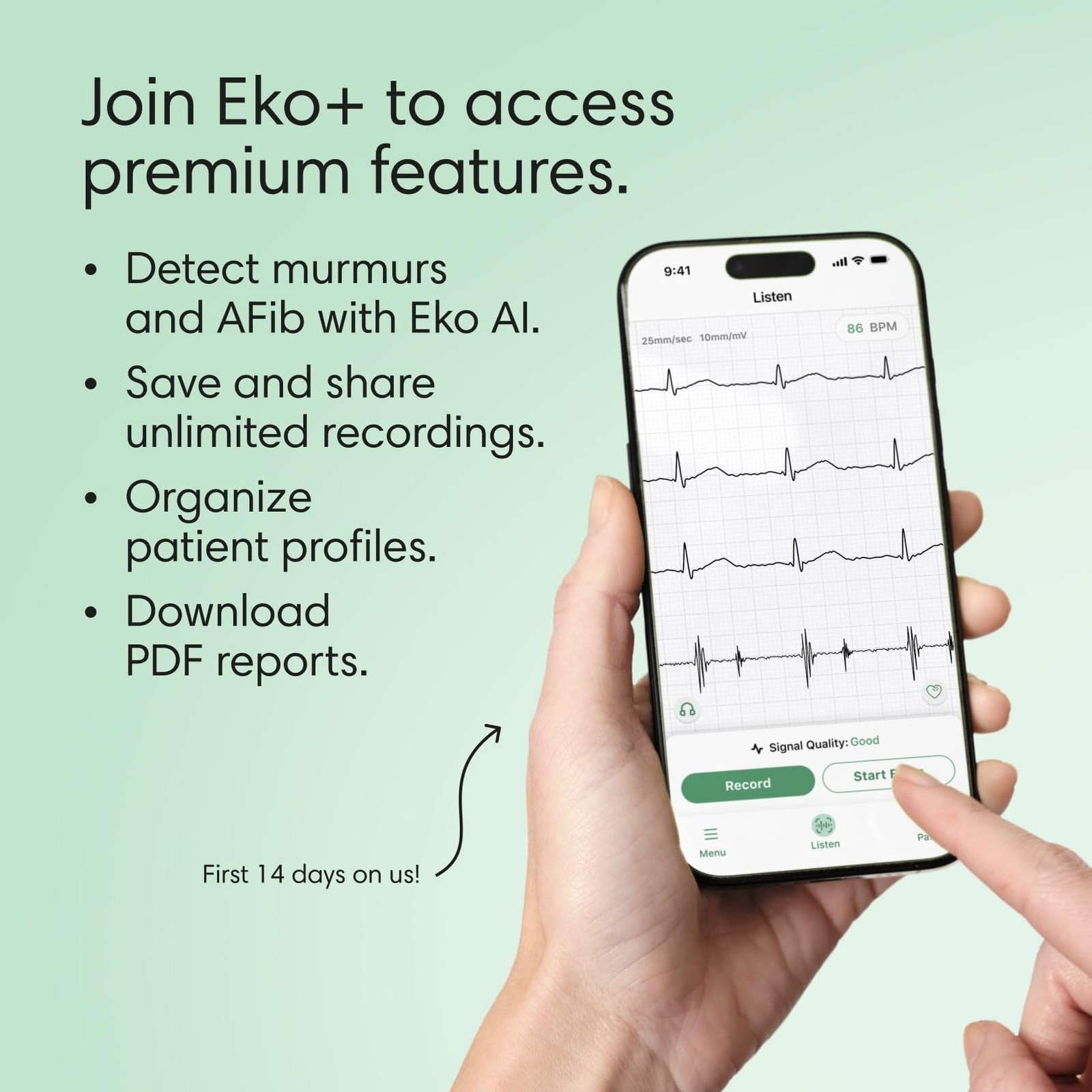CORE 500™ Digital Stethoscope — 40x Amplification, Active Noise Cancellation,