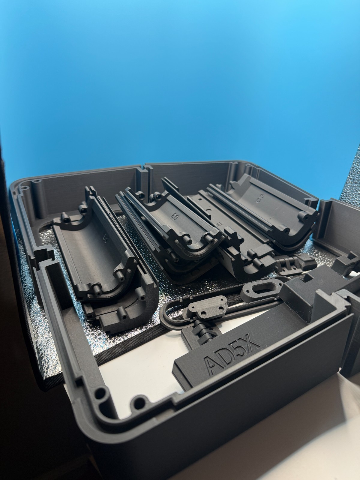 Flashforge AD5X Enclosure Printed Parts - Black Carbon Fiber