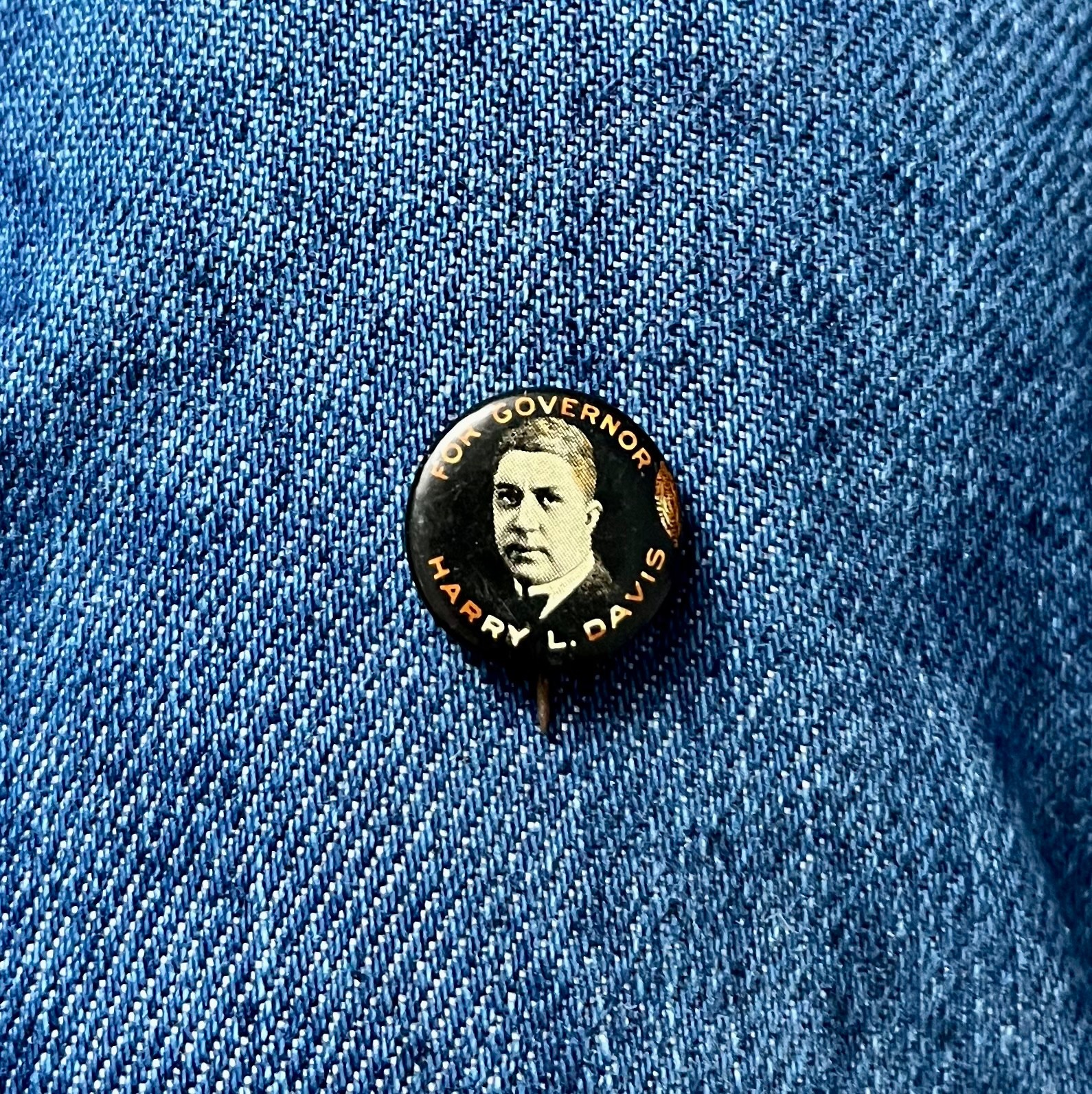 1921 Harry L Davis For Governor Of Ohio 5/8" Cello See Remarks