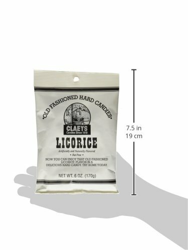 Claeys Candies Licorice Old Fashioned Hard Candy Fat-Free 6 Ounce [12-Bags]