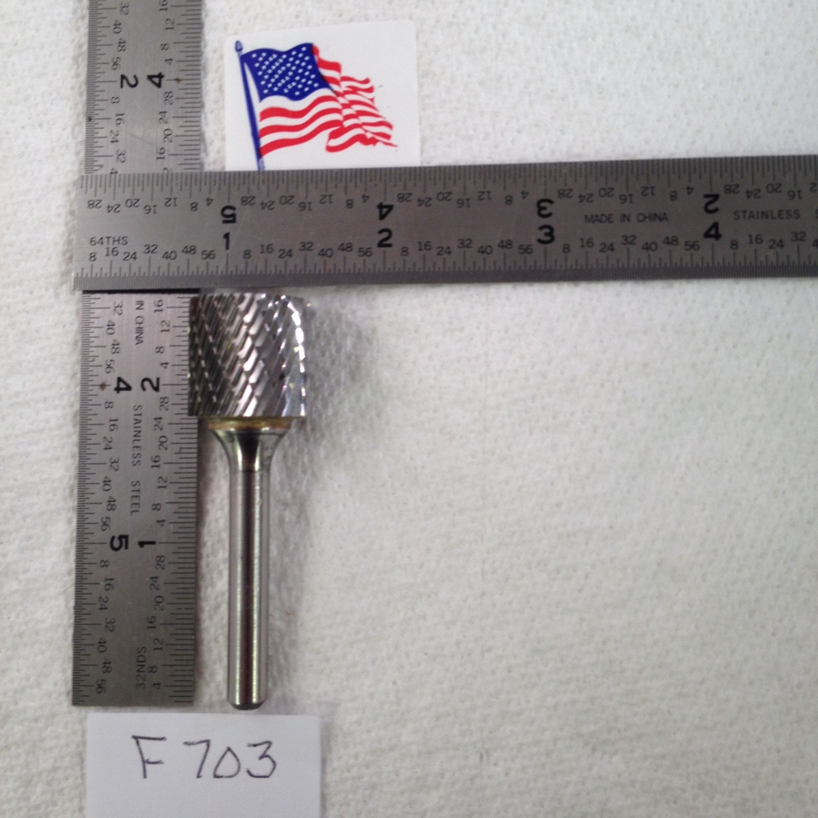 1 NEW FALCON / SGS 1/4" SHANK CARBIDE BURR SA-16 DOUBLE CUT  3/4" LOC  (F703)