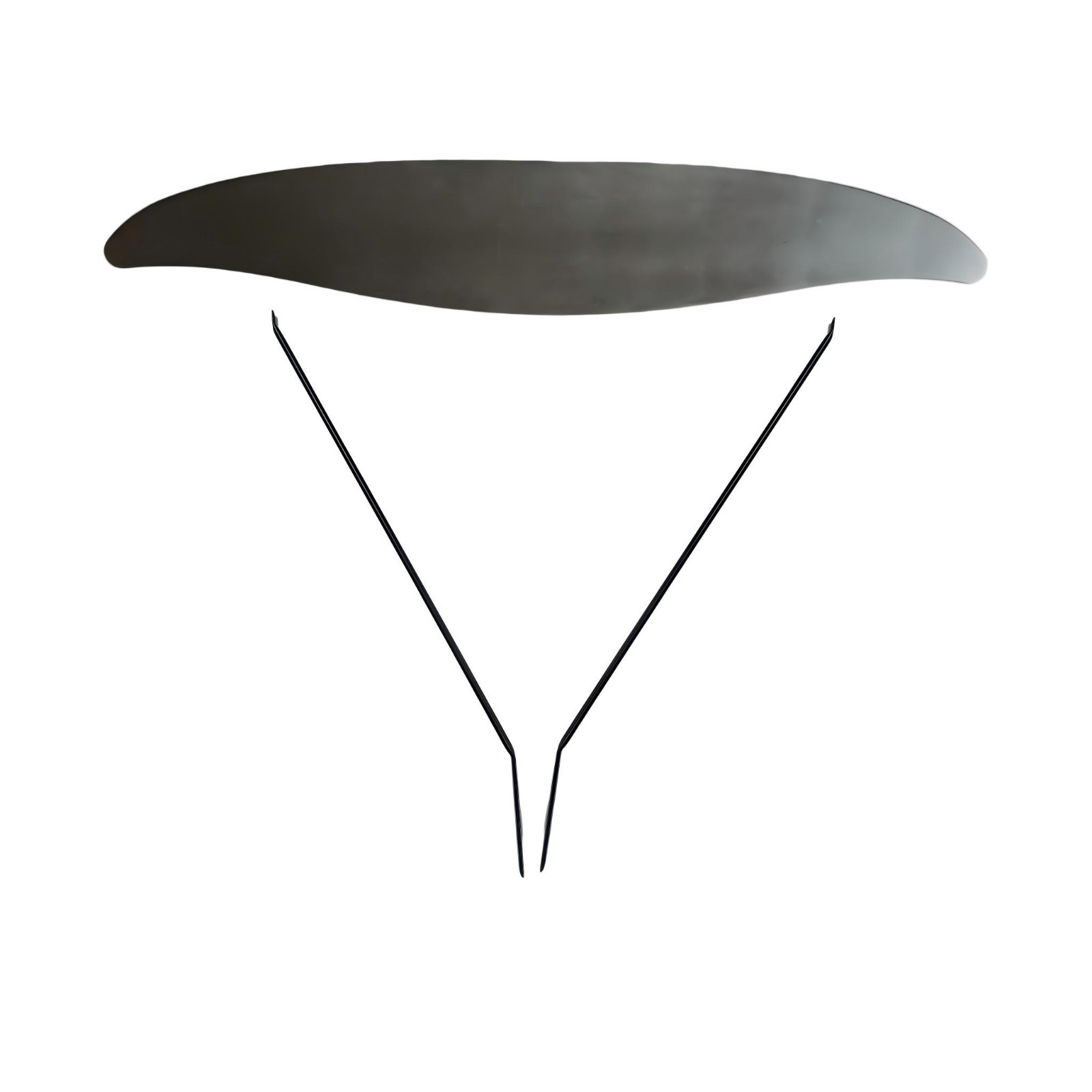 Black Roof Wing Side Fairing Cab Extender With Two Rod For Volvo VNL 2018-2023