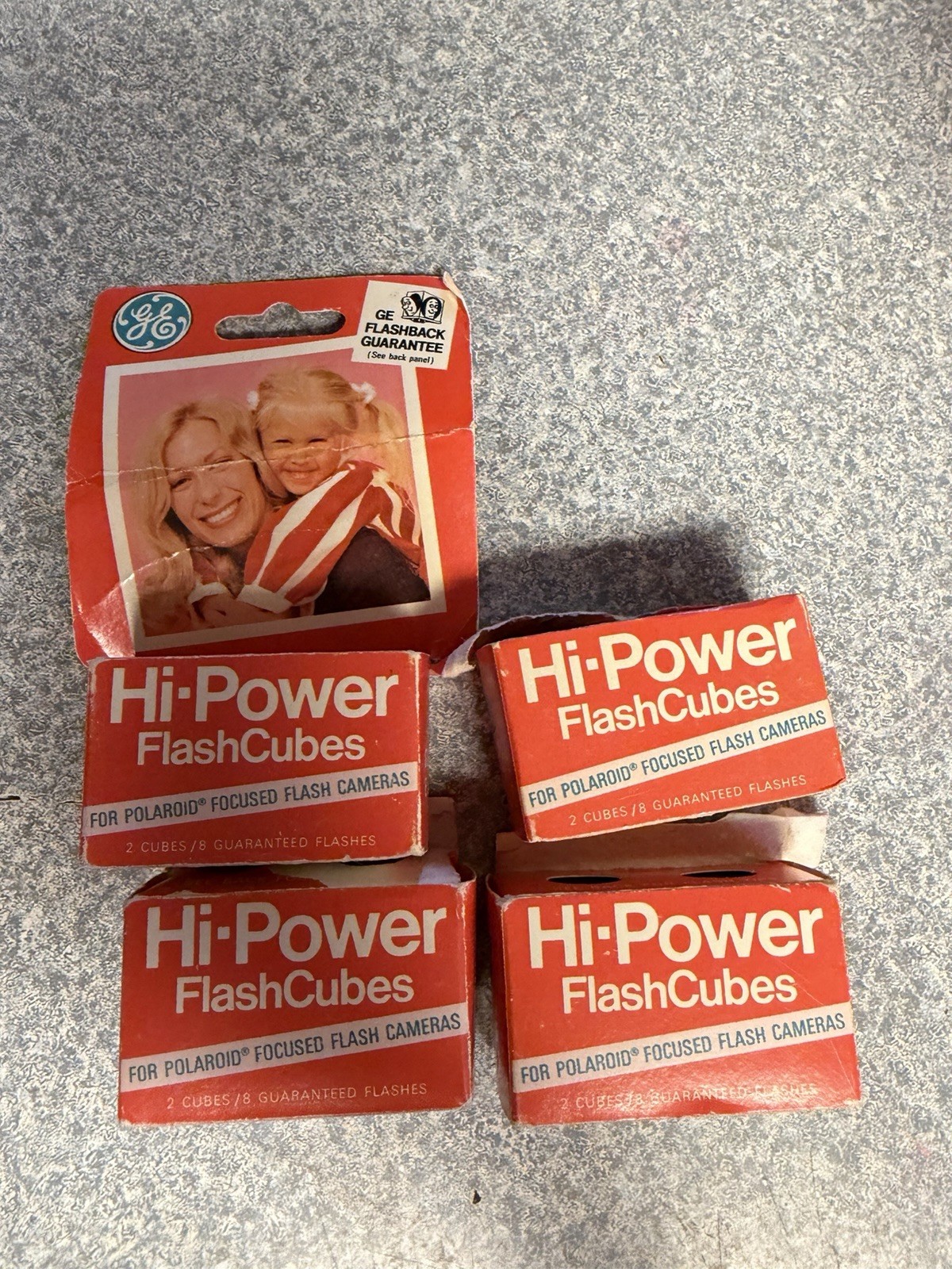 4-Boxes GE HI-POWER FLASH CUBES for Polaroid Focused Flash Cameras NOS