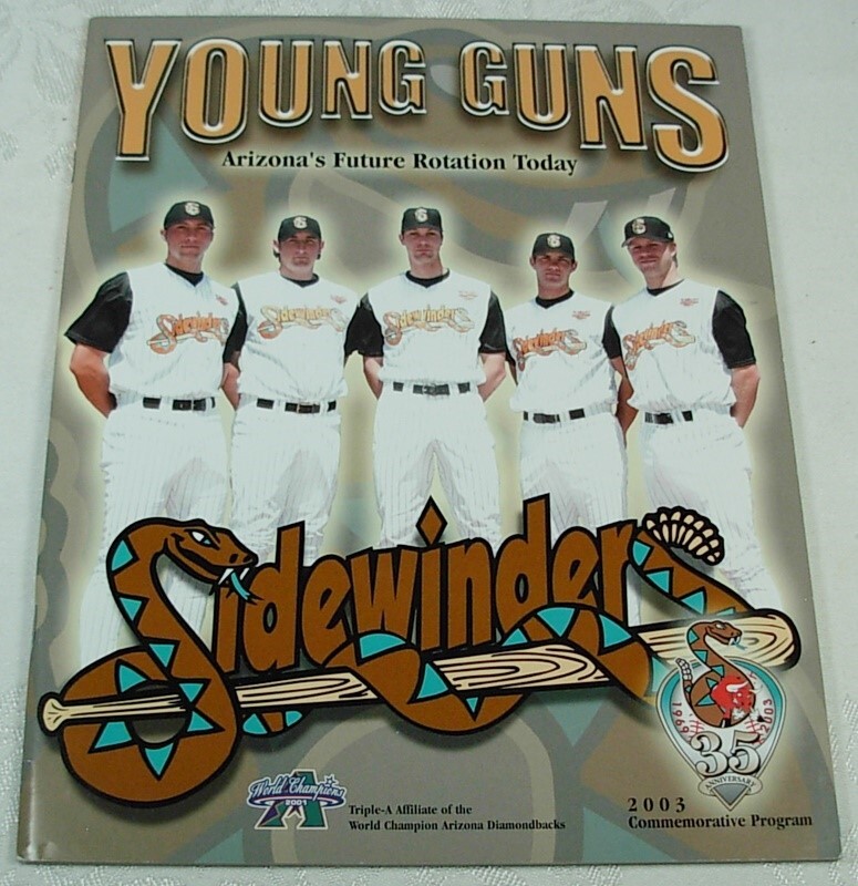 TUCSON SIDEWINDERS ARIZONA DIAMONDBACKS 2003 BASEBALL PROGRAM CHRIS CAPUANO