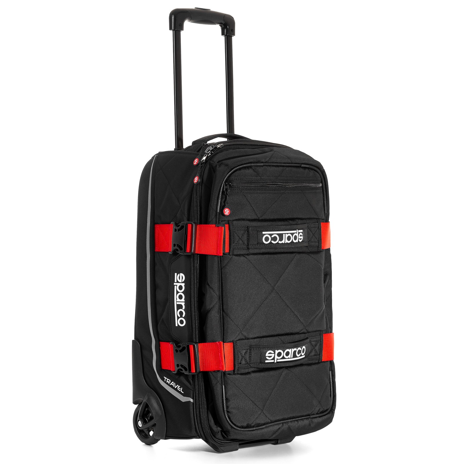 Sparco Travel Kit Bag, 55 Litre Capacity – Black and Red
