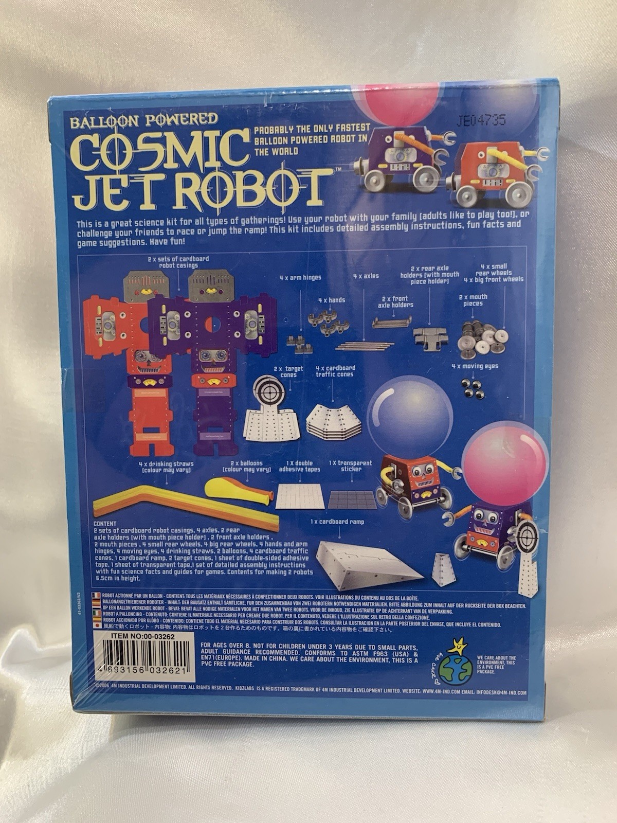 KIDZ LABS Balloon Powered Cosmic Jet Robot Building Set Learning, Science