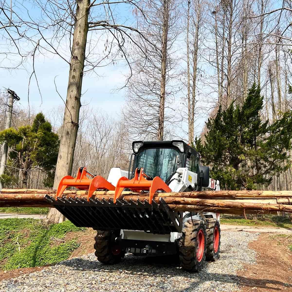 84" Skeleton Grapple for Skid Steer, 34" Opening, Hydraulic