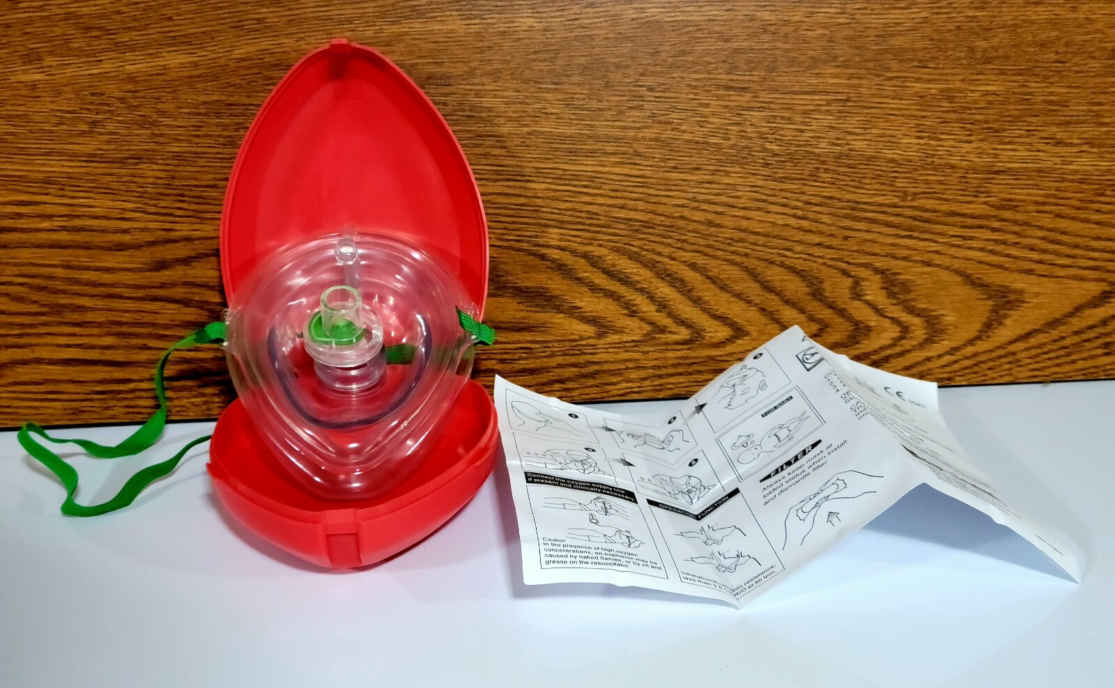 Med Storm Resuscitator Mask Pocket Size with Case Open Container New
