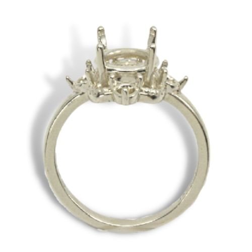 Round Accented Milgrain Pre-notched Ring Mounting