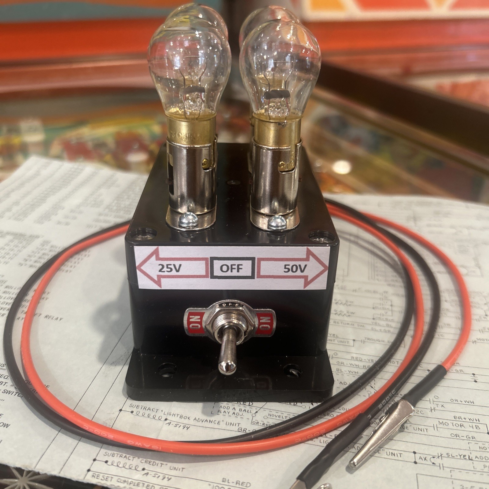 EM Pinball Trouble Shooting 25V & 50V Circuit Coil Test Lamp Tool