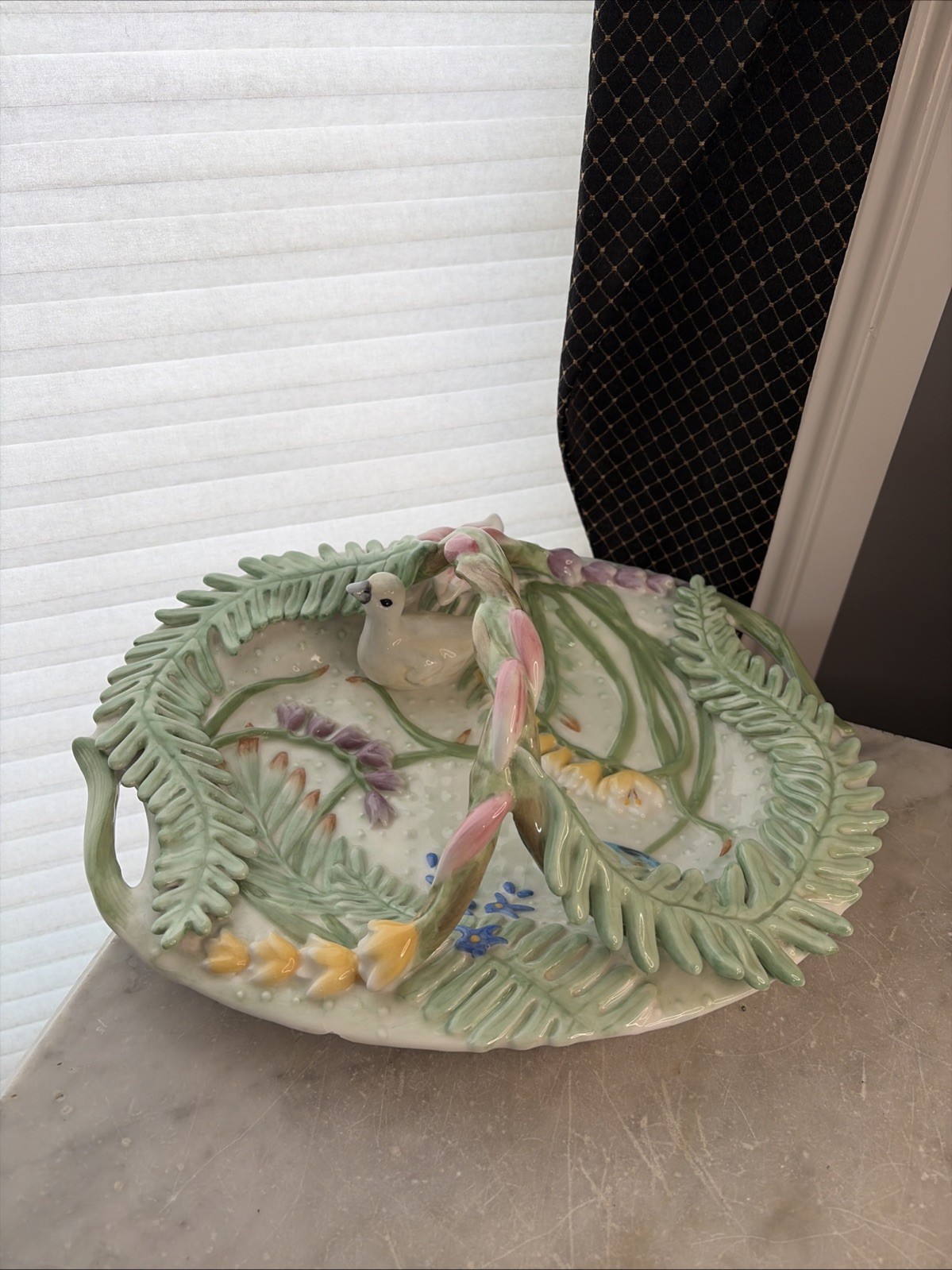 Fits & Floyd Classics Garden Duck Basket Centerpiece:Floral Ferns