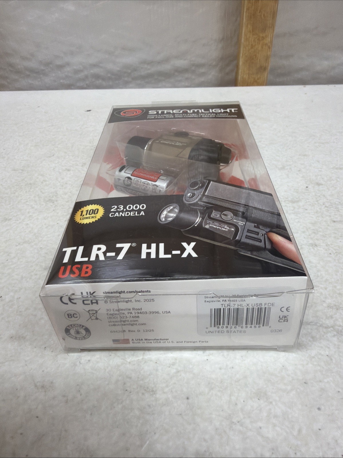 Streamlight TLR-7 HL-X USB LED Weapon Light - FDE