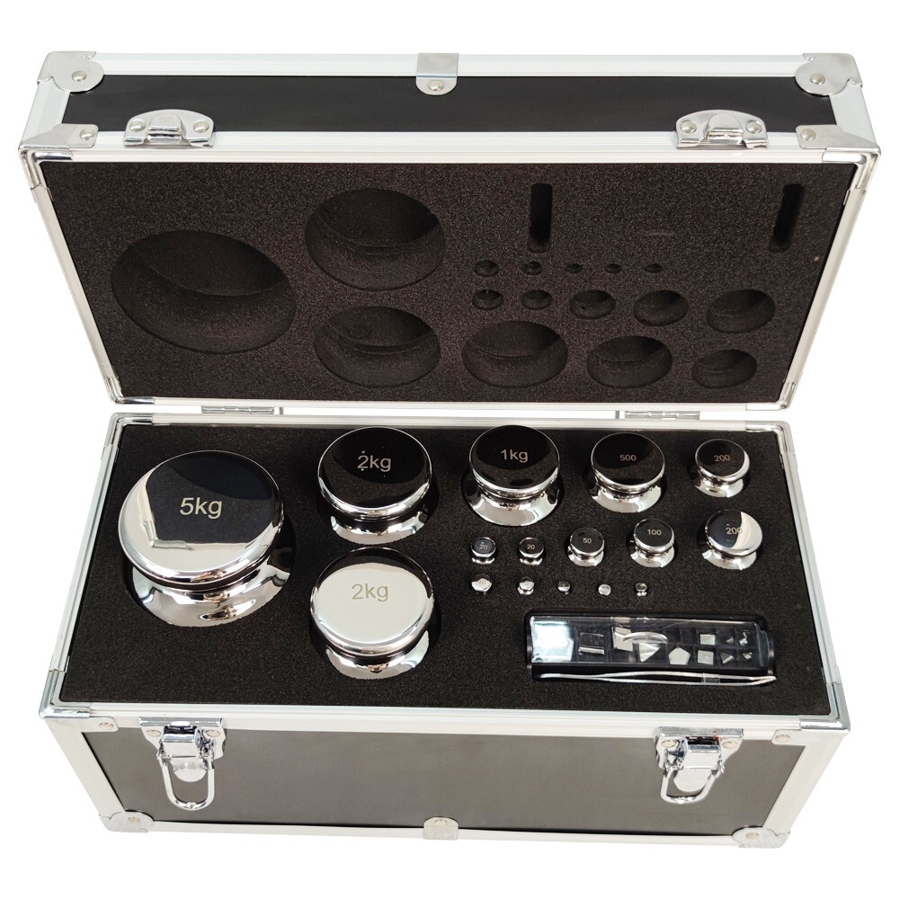 F1 Grade 1mg-5kg 304 Stainless Steel Calibration Weight Kit Scale Set 28 Pcs
