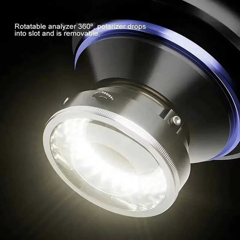 Microscope LED Polarising Light 28-62mm Lens Ring Light Microscope Illuminators