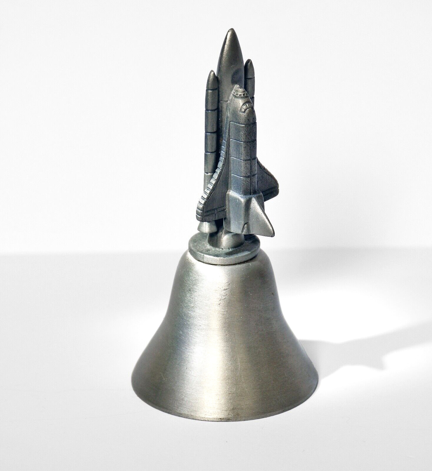 SPACE SHUTTLE Pewter Small Hand Bell. NASA, Space Exploration. 8.5 cm Height
