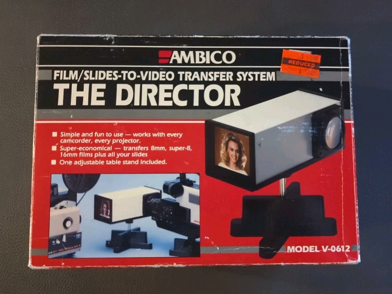 Ambico The Director Film Slide to Video Transfer System 8mm Super-8 16mm V-0612