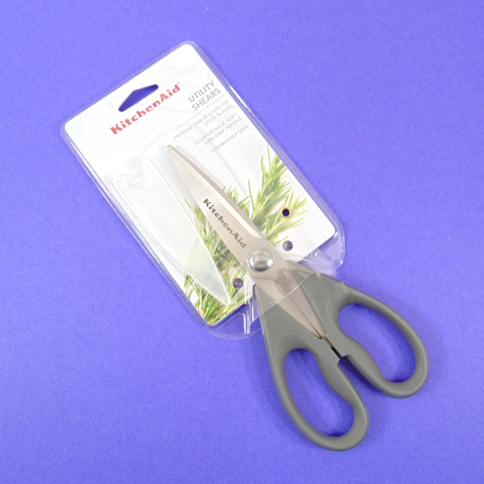 KitchenAid Kitchen Scissors Gray Utility Shears Stainless Steel Dishwasher Safe