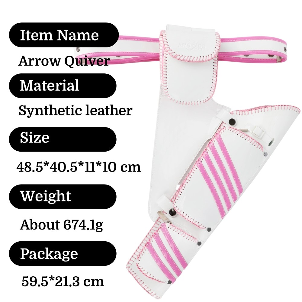 Quiver Arrow Storage Bag Waist Hanging Multi-functional Durable Leather Adjust