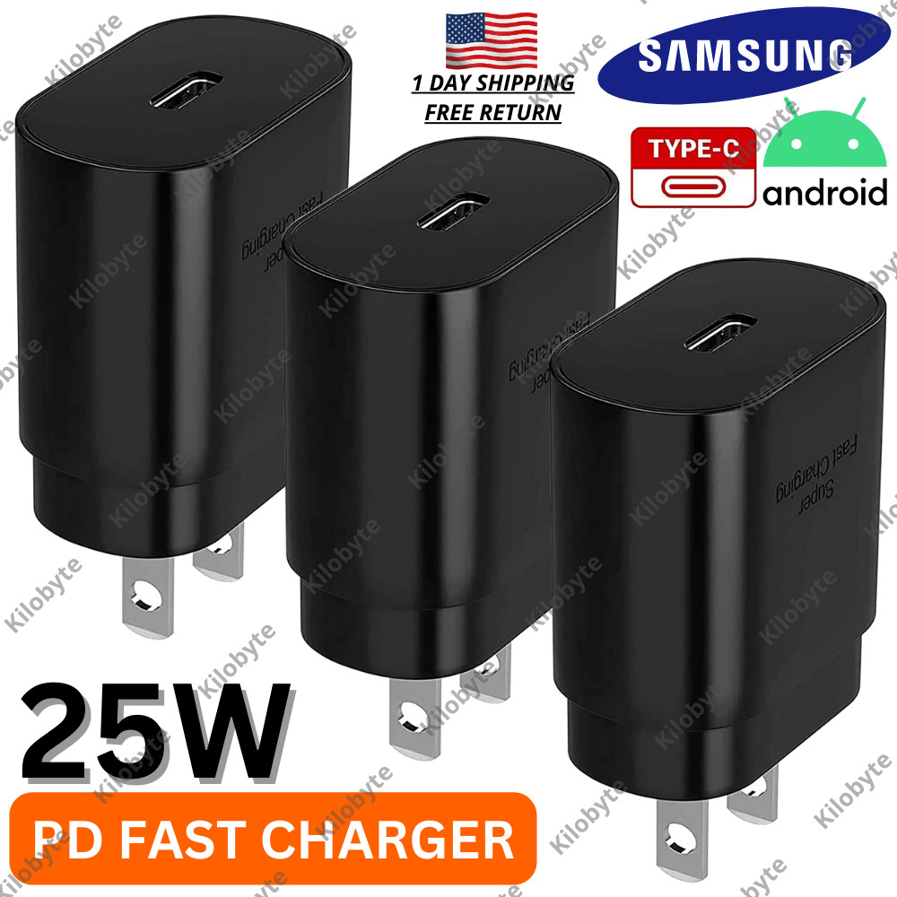 25W Type C Super Fast Charger Block Charging Adapter Head For Samsung Android US