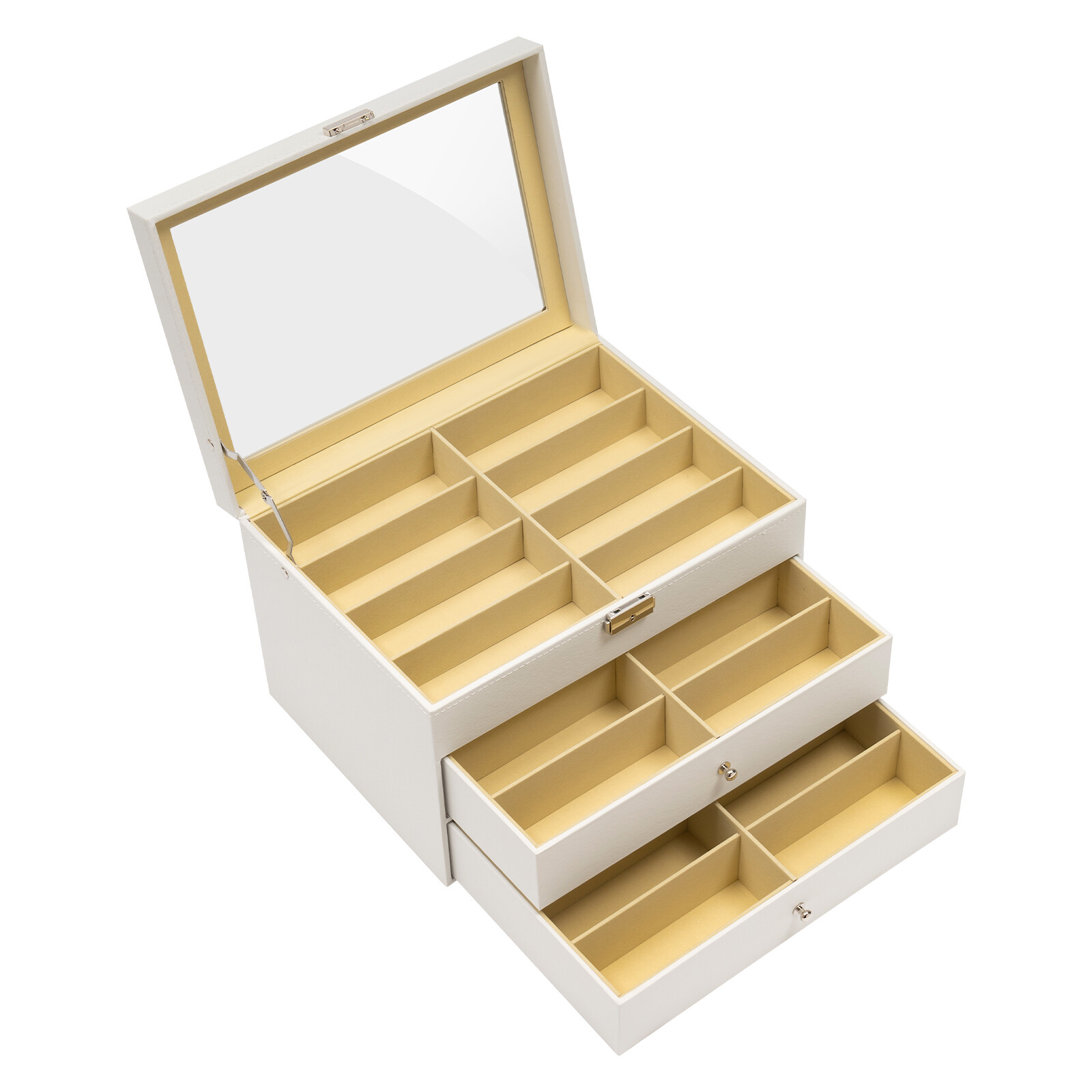 24-Slot Glasses Storage Display Case Organizer Box For Sunglasses Eyeglass Gift