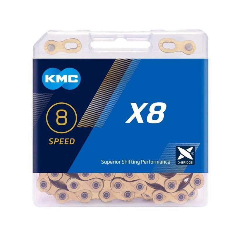 KMC X8 Gold 6/7/8 Speed Road MTB Mountain  Chain Bicycle 116L For Shimano