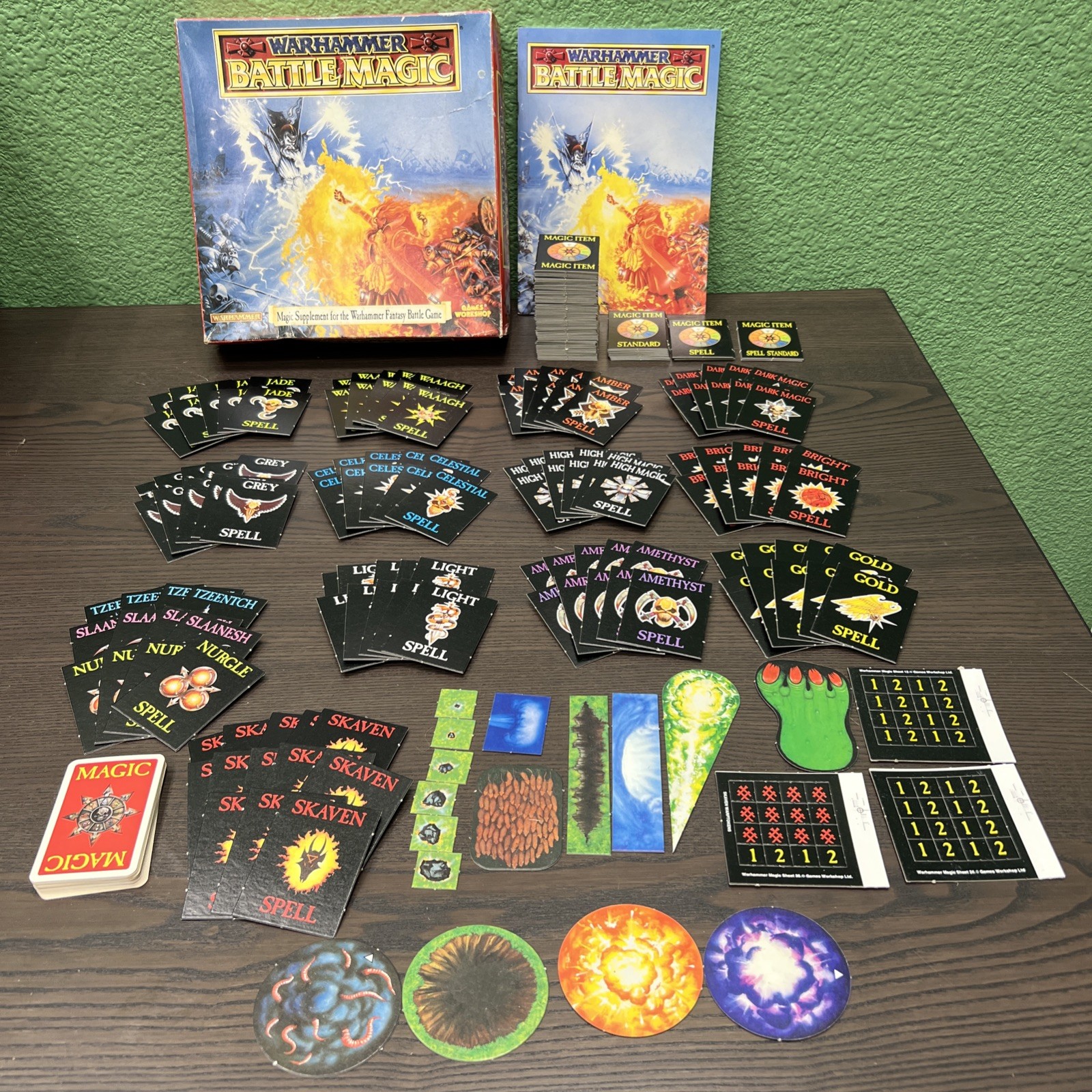 Battle Magic Warhammer Games Workshop Supplement 1992 Rulebook Spell Cards Magic