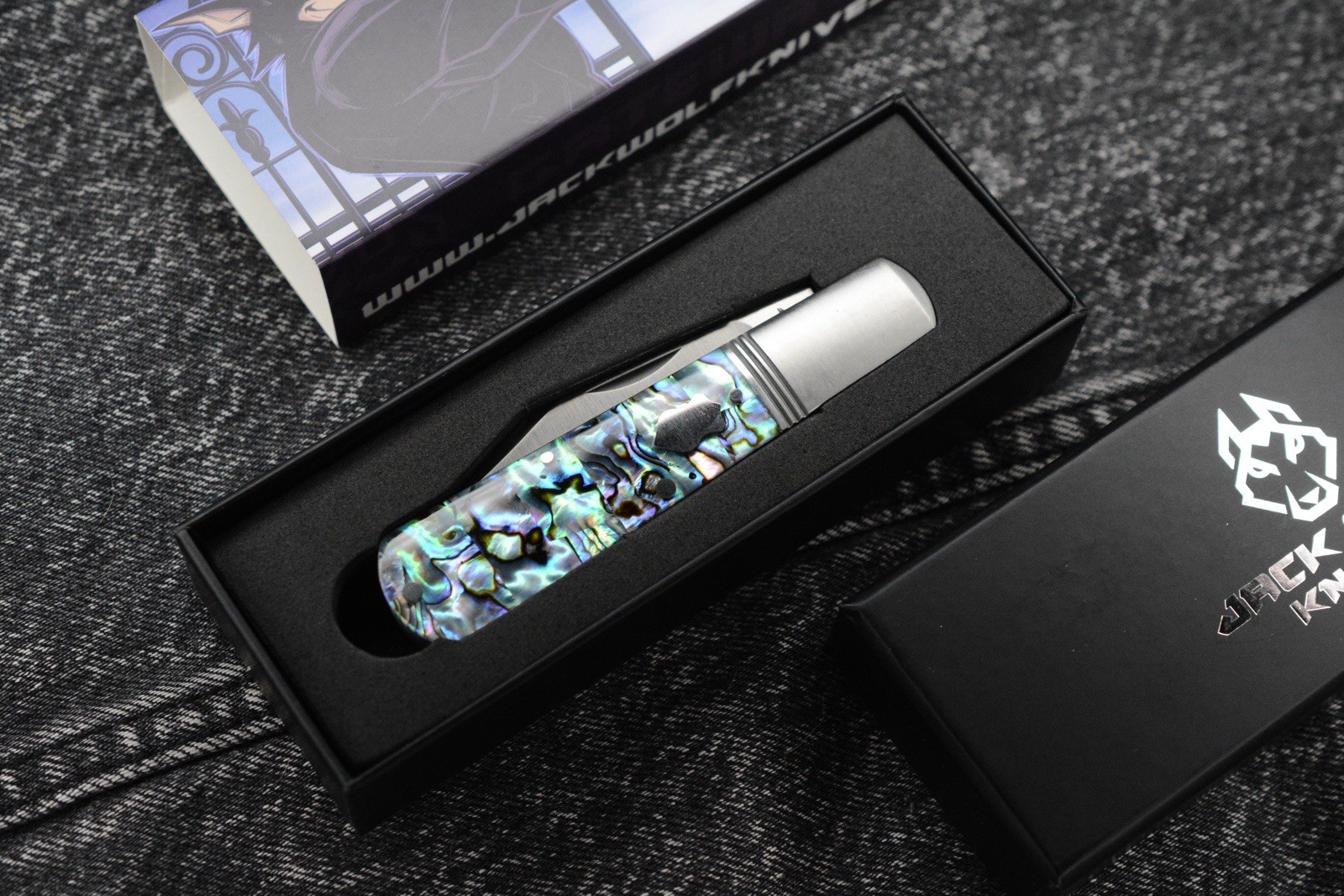 NEW Jack Wolf Gateway Barlow - Abalone Handle/ Nickel Silver/ Sandvik 14C28N