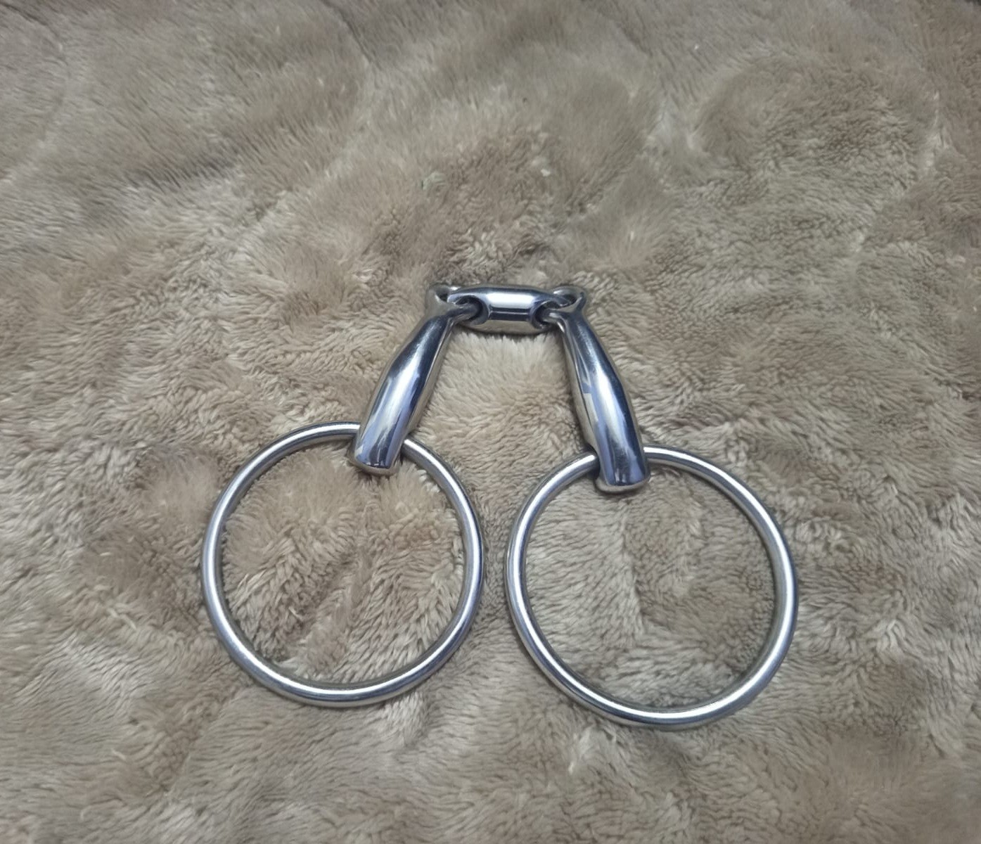double jointed loose ring snaffle horse bit