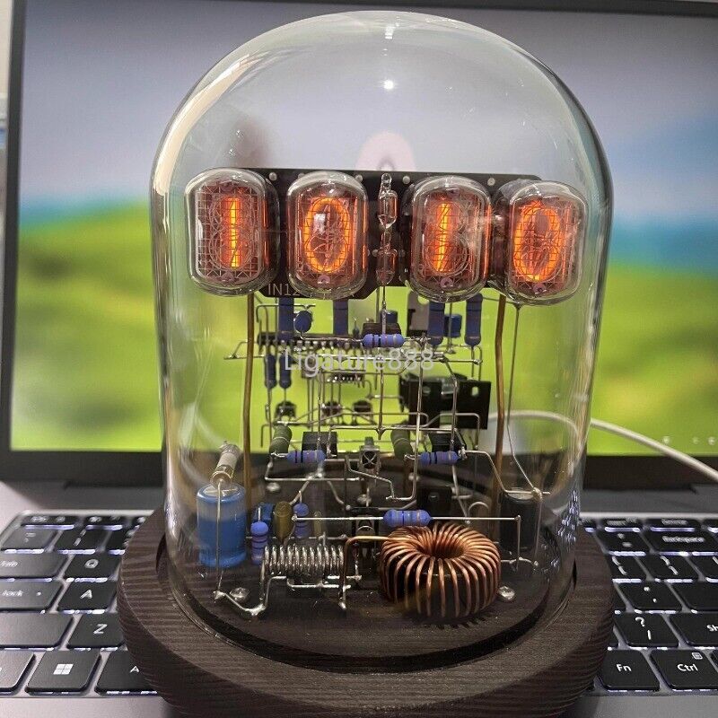Classic Vintage IN-12 Nixie Tube Clock Kit DIY Unassembled w/ Glass Case 2024