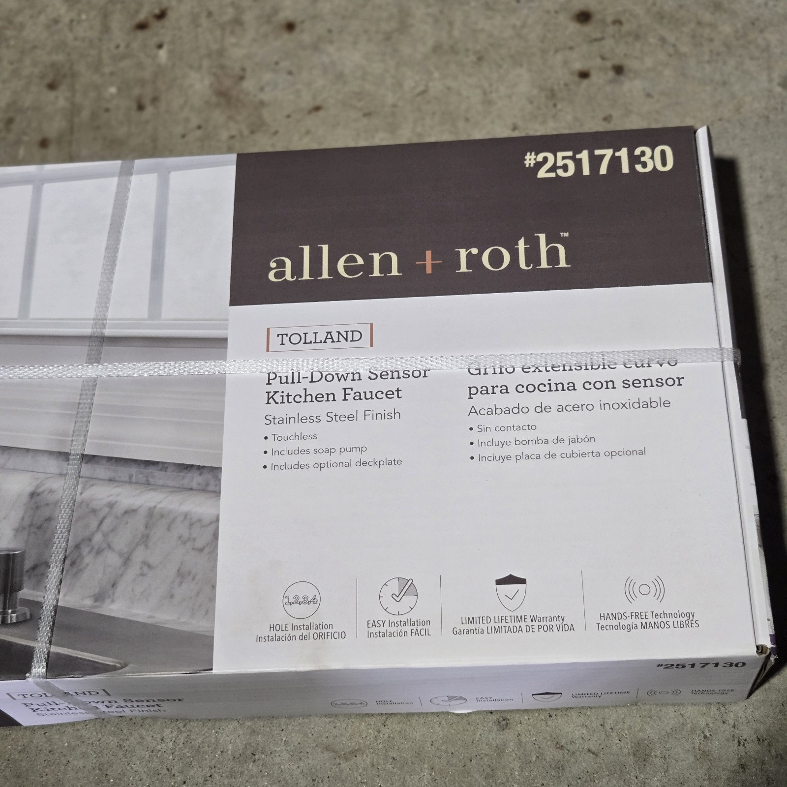 allen + roth Tolland Stainless Steel 1-Handle Deck-mount Pull-down Handle