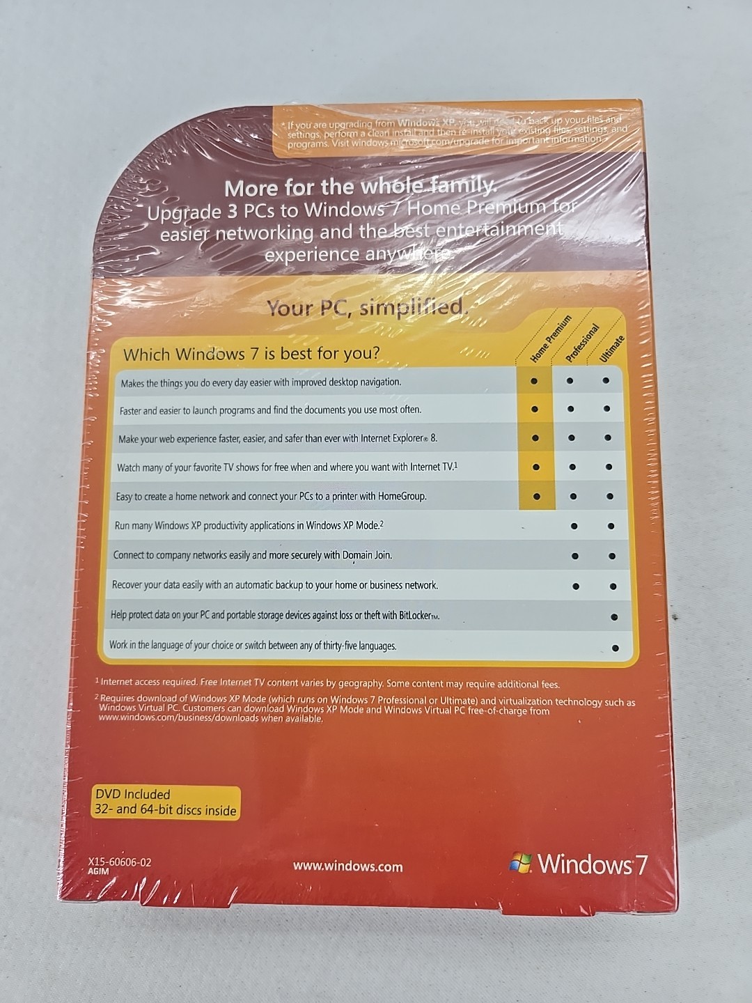 Microsoft Windows 7 Home Premium Upgrade Family Pack (3-User)