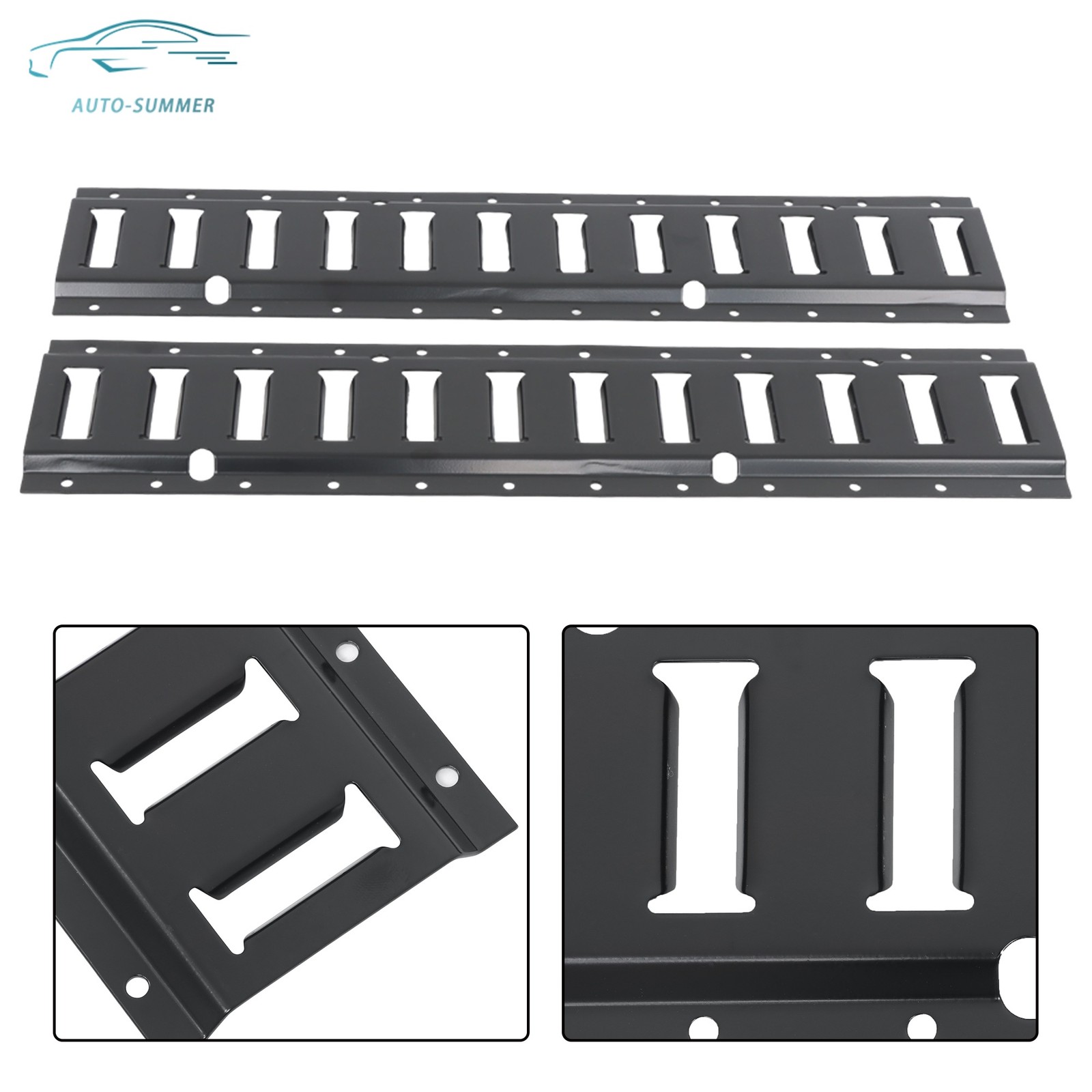 Durable 8 Pack 2' E Track Tie Down Rail Syste Portable Multi Purpose Black New