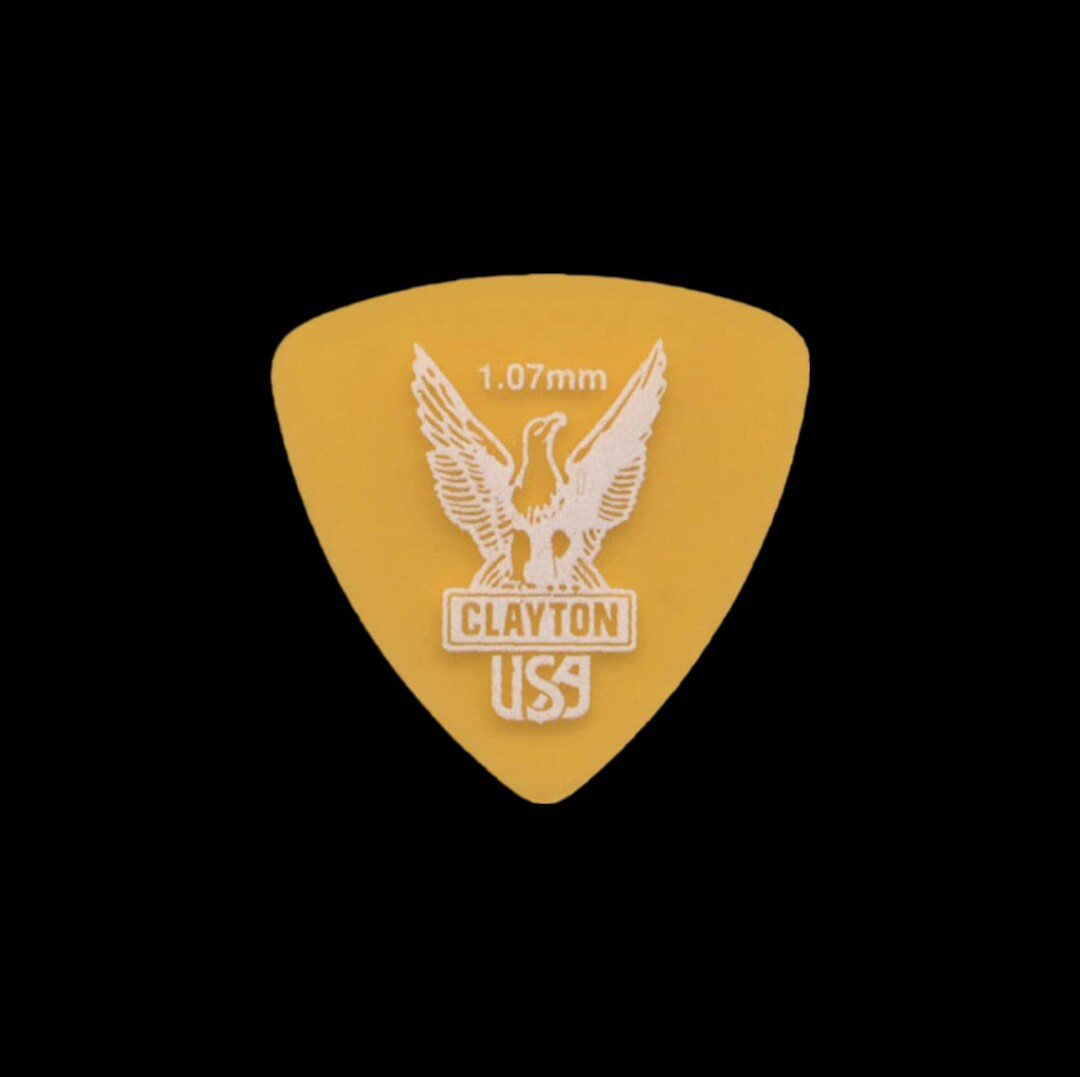 Clayton Ultem Gold Rounded Triangle Picks 1.07mm 3 Picks