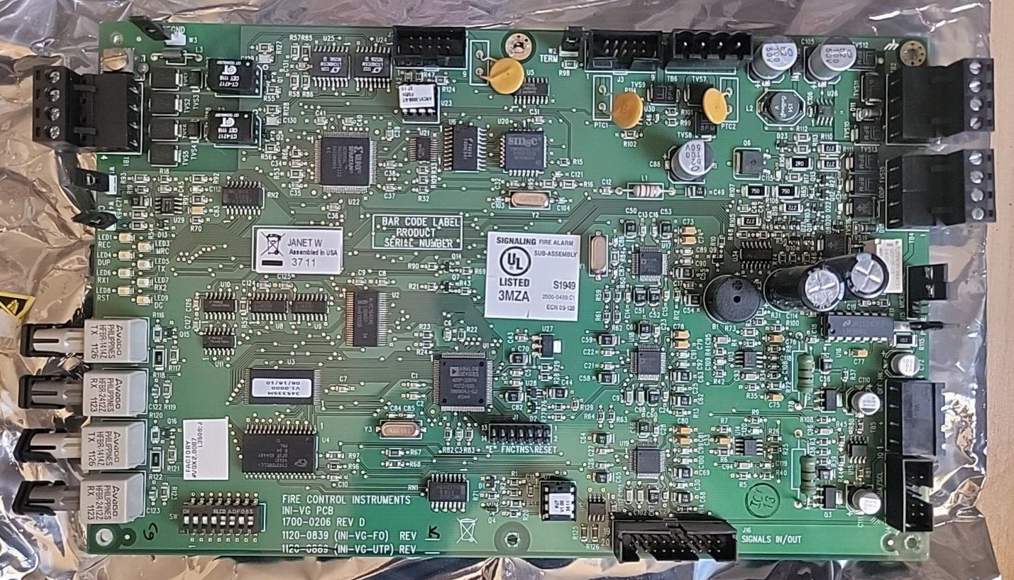 Fire Control Instruments 1700-0206 Board 1120-0839 Fire Alarm Board Card -READ-