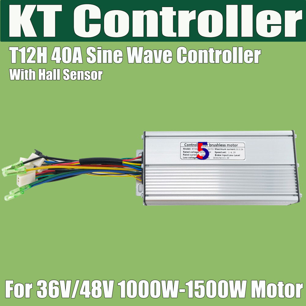 KT 40A controller 36V/48V 1000W 1500W 40A KT sine wave controller for ebike