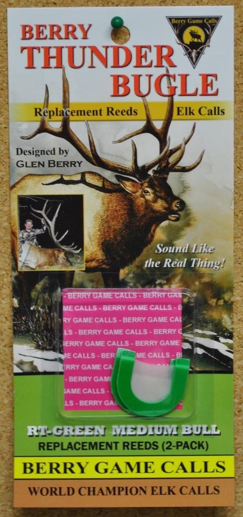Pack of 2 Berry Thunder Bugle Elk Game Call Replacement Reeds RT-Green RT-G