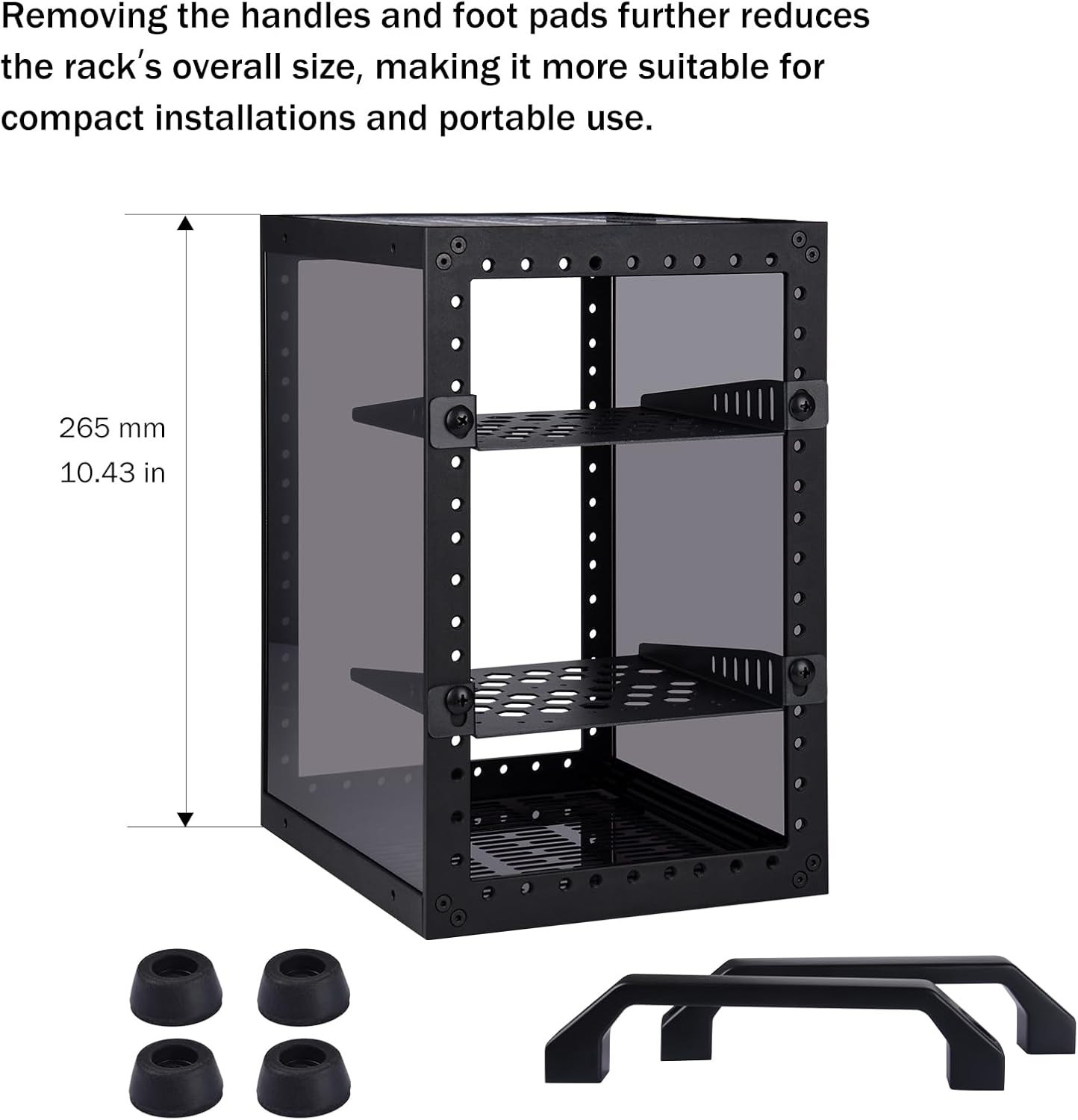 DeskPi RackMate TT Mini Server Cabinet for Mini PC, Network, Servers, Audio, ...