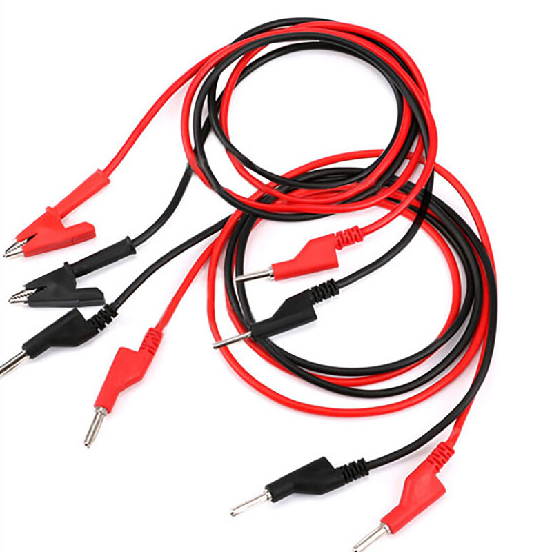 Banana Plug to Crocodile Clip Test Lead Cable Red Black Alligator 1500V 10A
