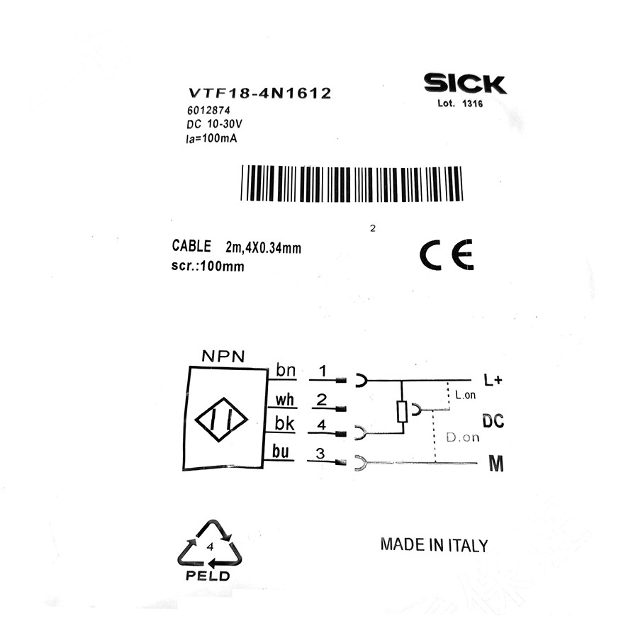 SICK VTE18-4N1612 Inductive proximity sensors ,NPN ,New✦Kd