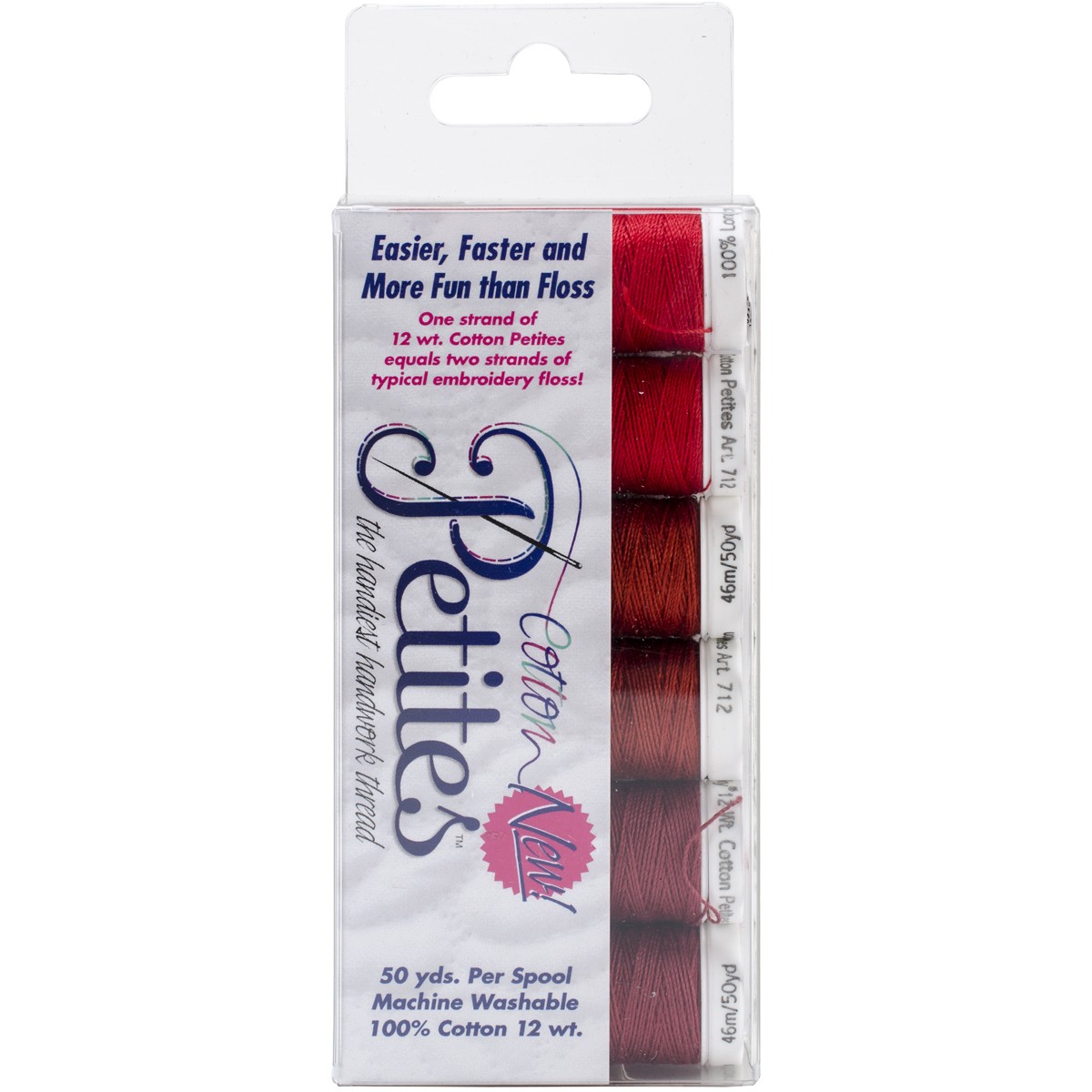 Sulky 712-05  Sampler 12wt Cotton Petites 6/Pkg-Redwork Assortment