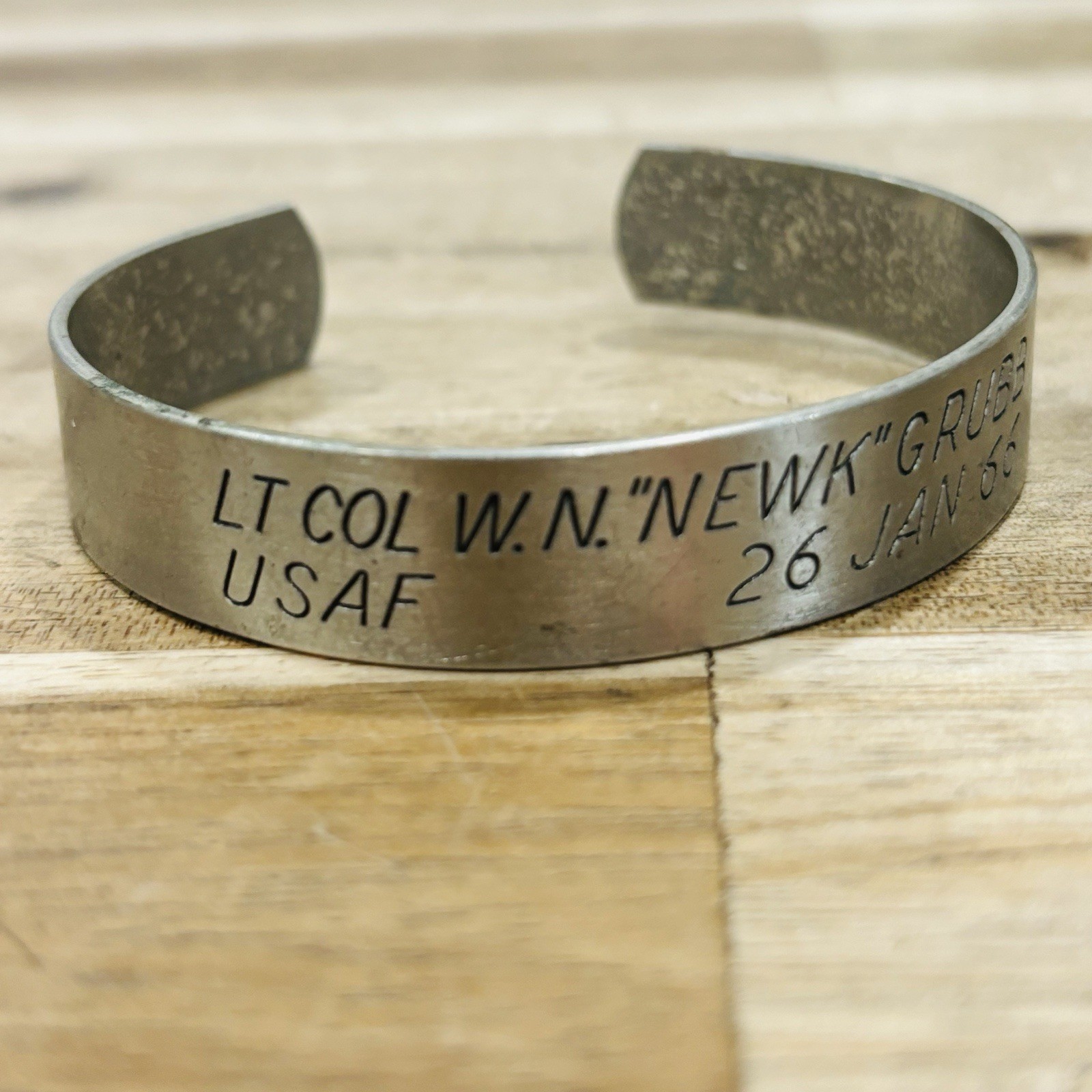 Vintage Vietnam War MIA/POW Named Bracelet Lt. Col. W.N. “Newk” Grubb USAF 1966
