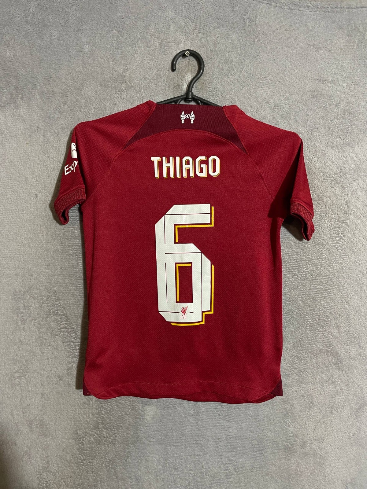 Thiago #6 Liverpool Jersey Home football shirt 2022 - 2023 Nike Young Kids XS