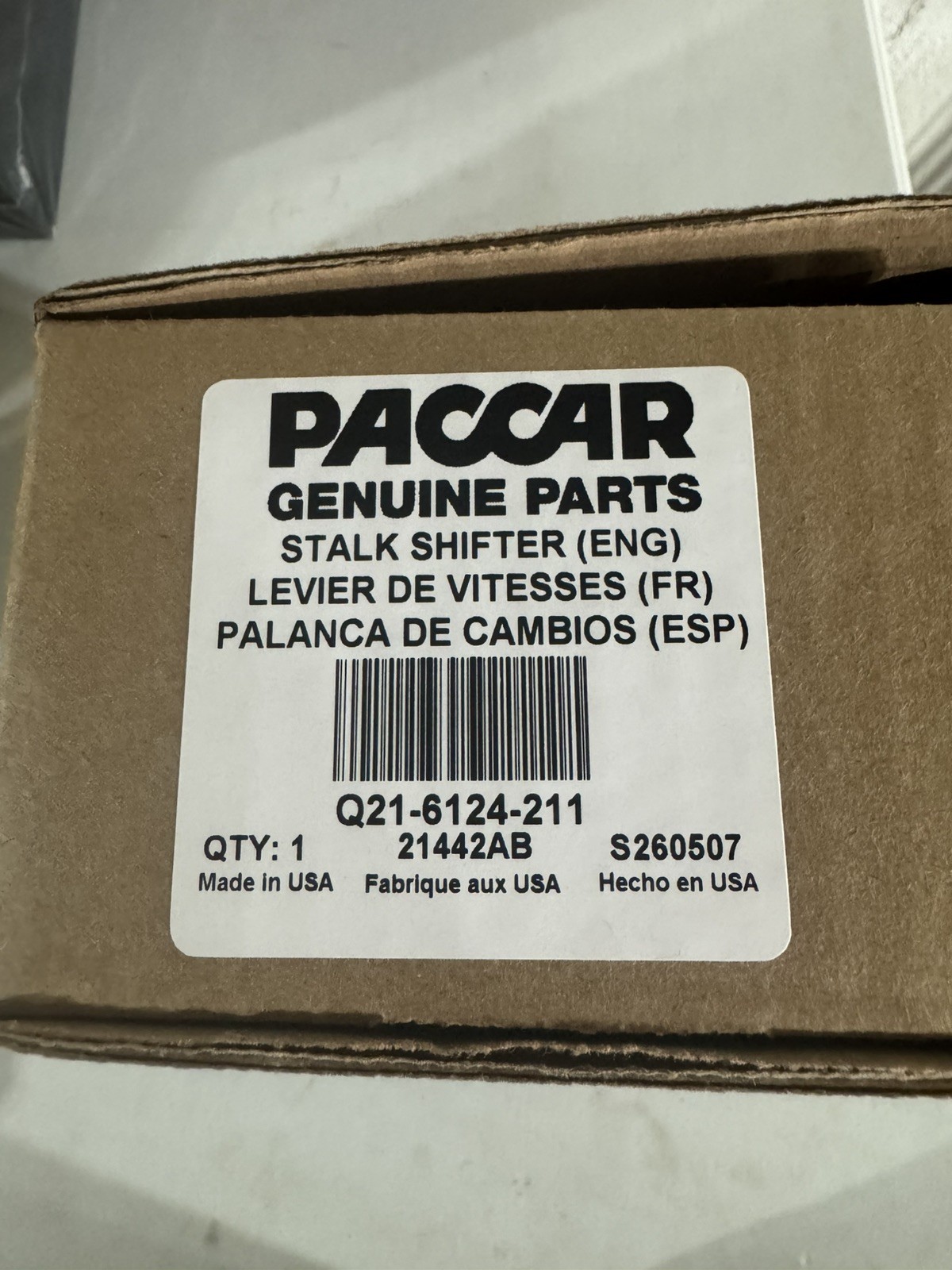 New Q21-6124-211 OEM Paccar Same As Q21-6155-211 Stalk Shifter Shift Controller