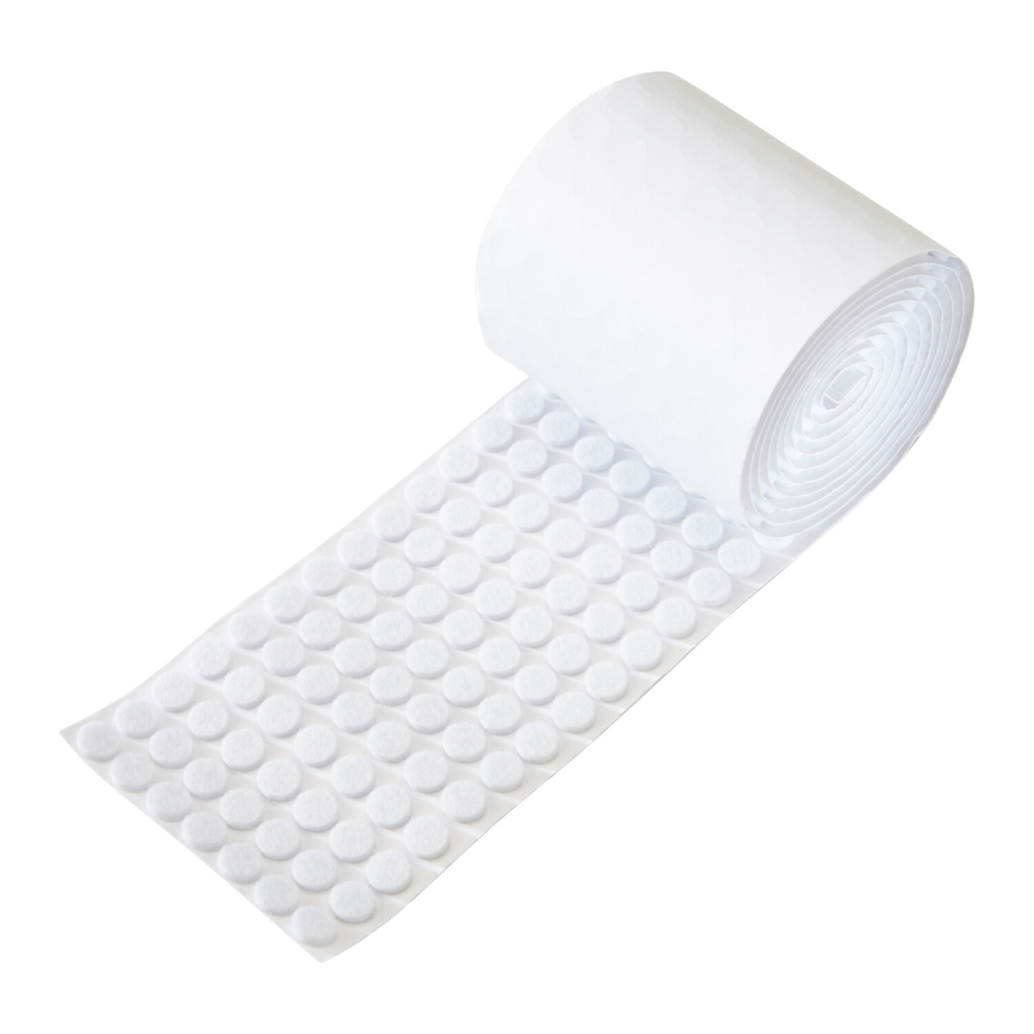 Rok Hardware 1000 Heavy Duty Self-Adhesive Felt Pad Bumpers, 3/8" Diameter White