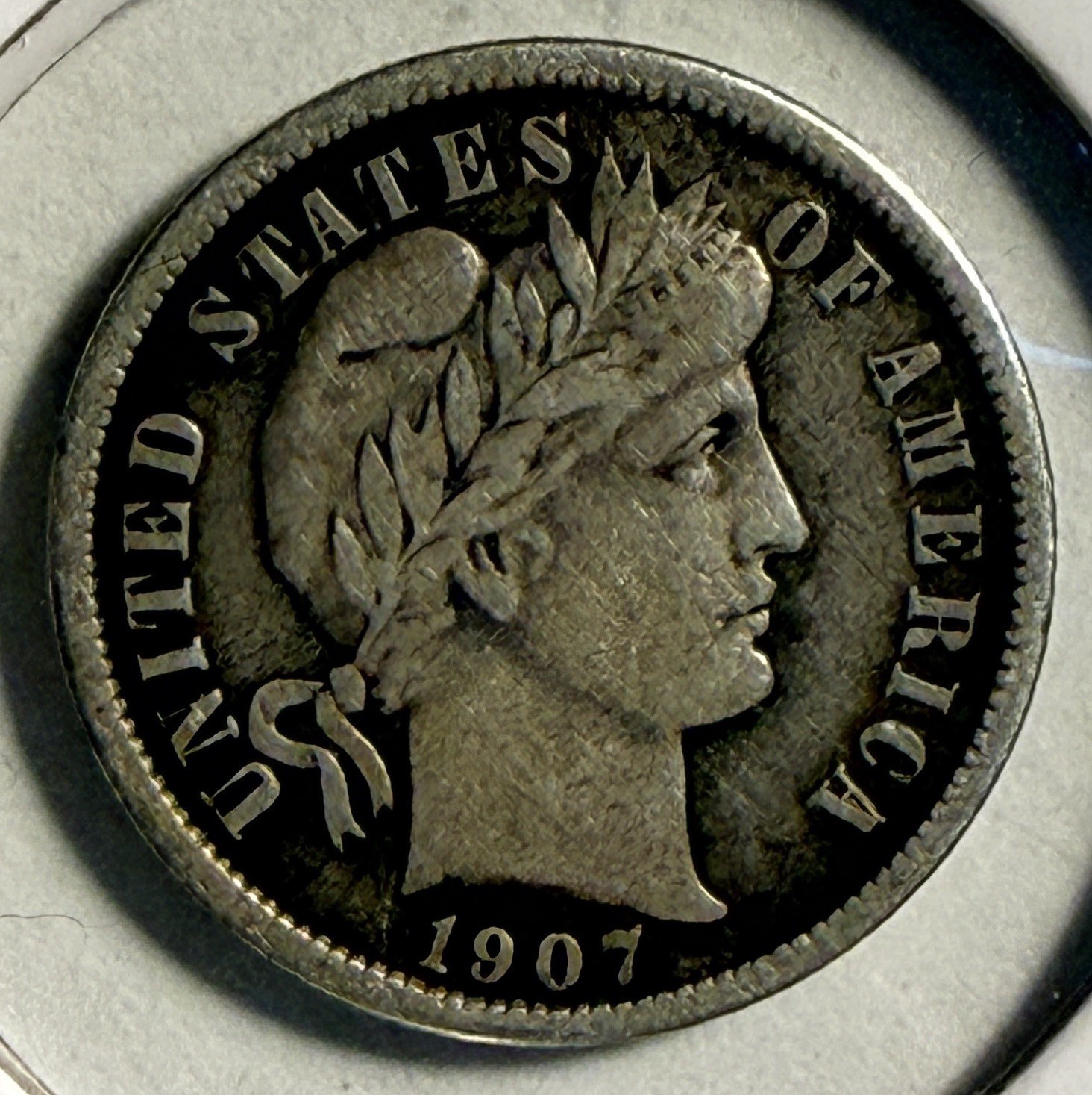 1907-P Barber Dime - (34-20)