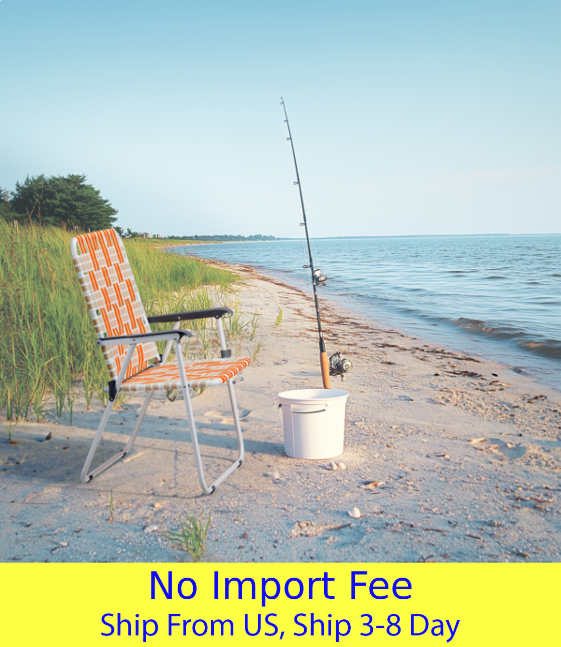 2 Pack Folding Beach Chairs Portable Outdoor Camping Chairs Lightweight Metal