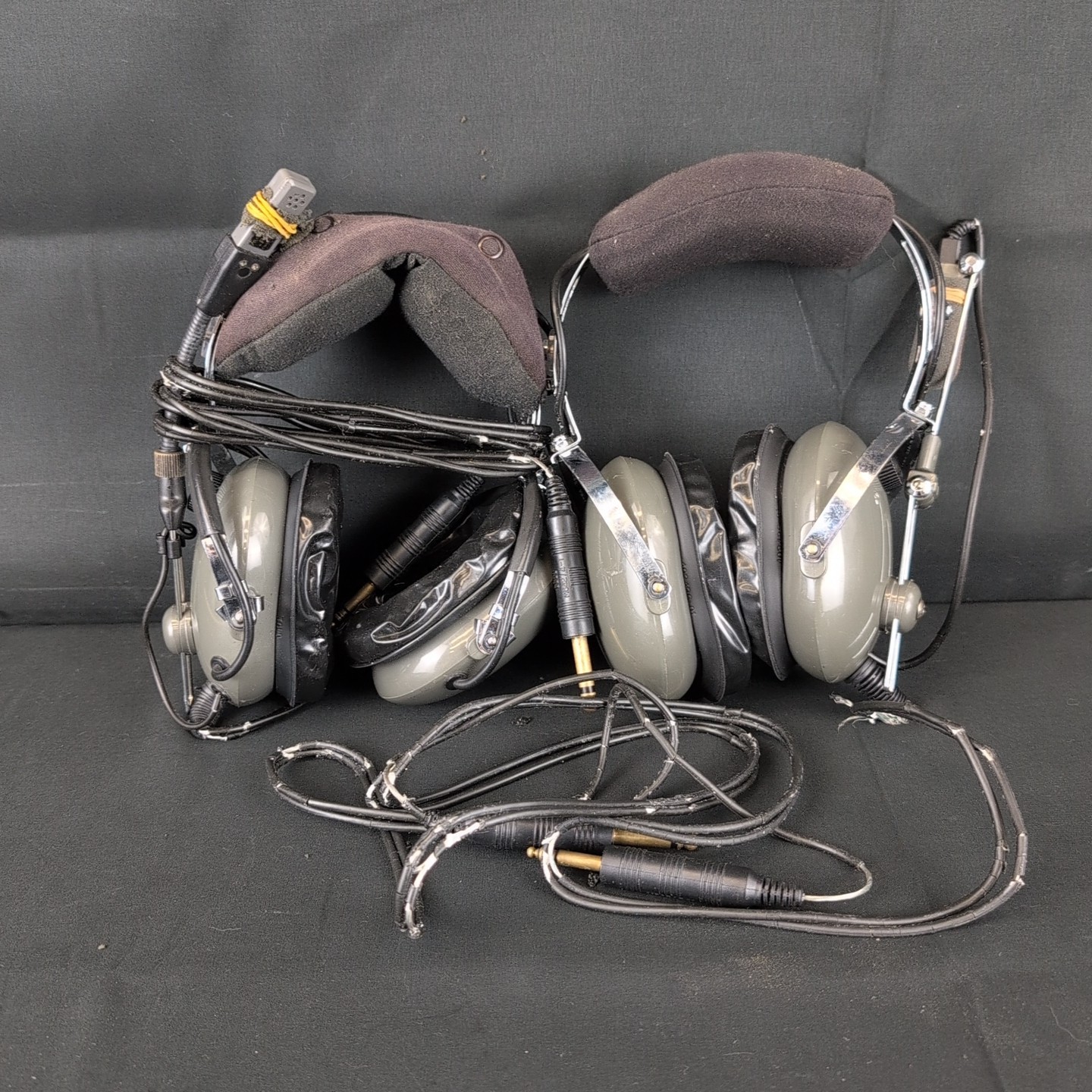 Lot Of (2) David Clark Pilot Headset FOR PARTS OR REPAIR ONLY