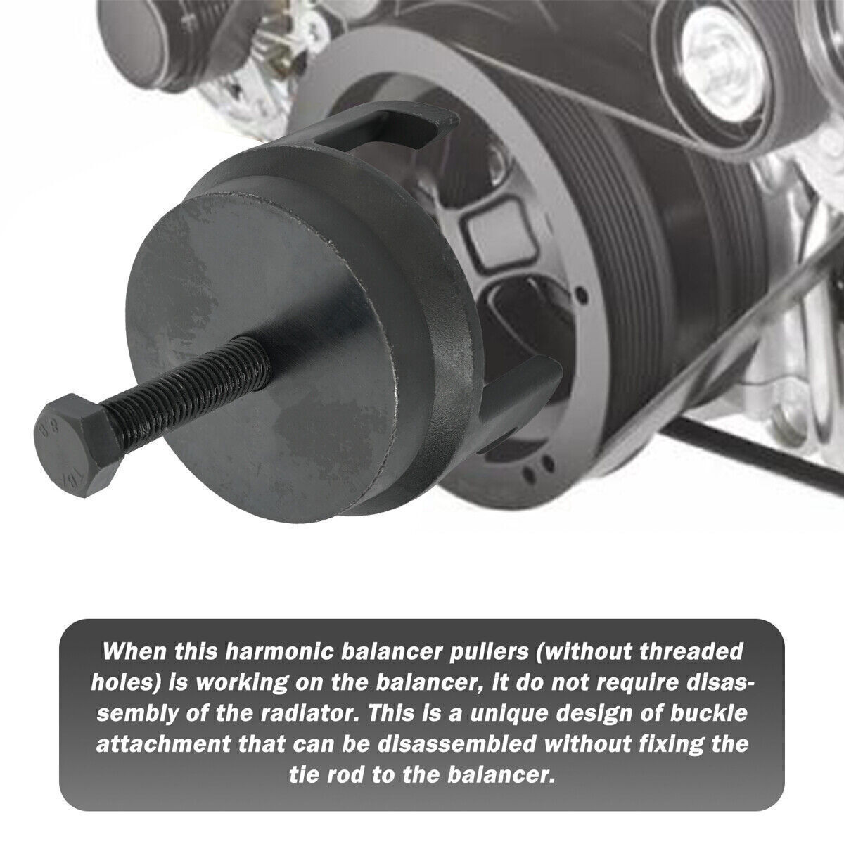Harmonic Balancer Puller For GM LS LT Engines 25264 Black