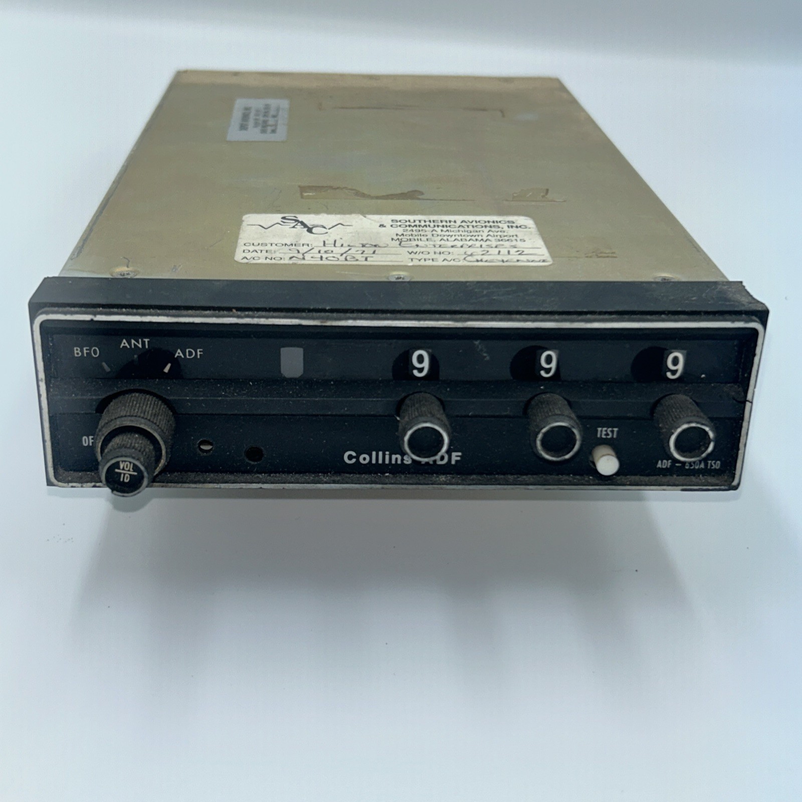 Collins ADF 650 Receiver RCR650A Class C P/N 6223587-001
